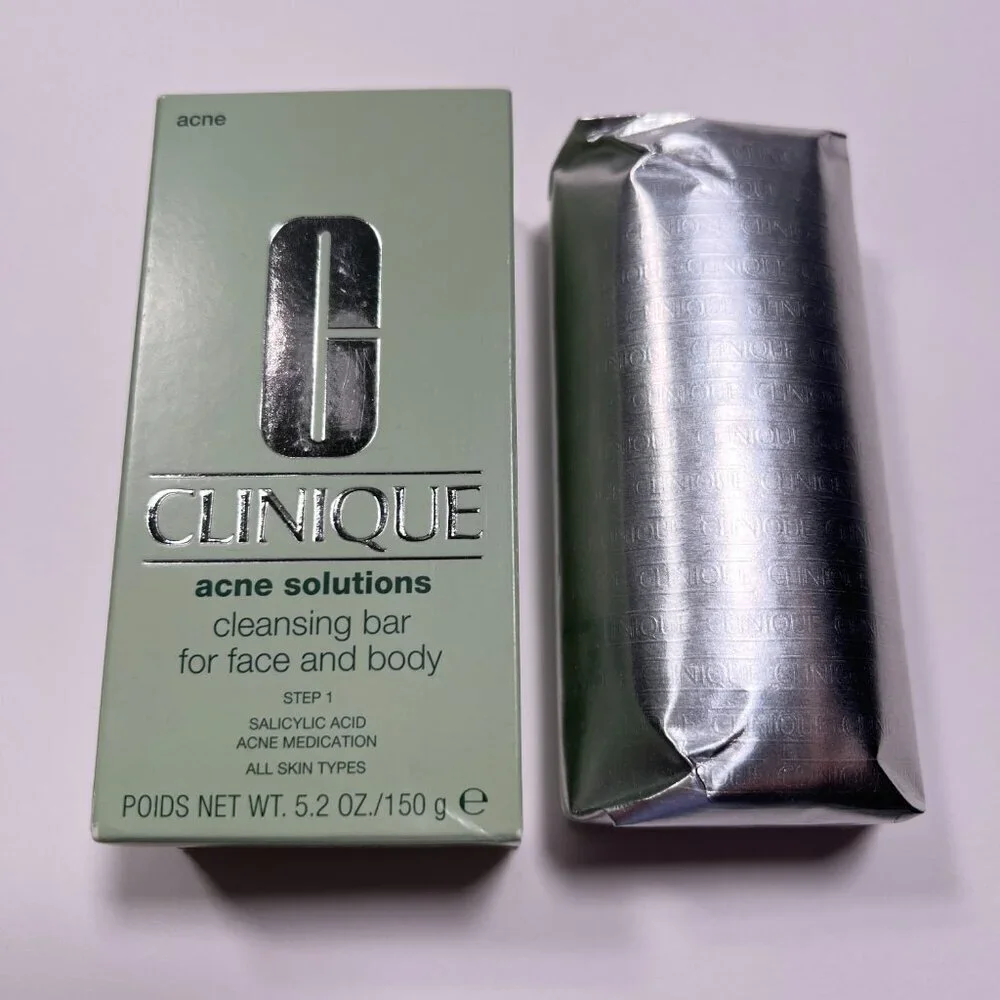 LOT of 2 Clinique Acne Solutions Cleansing Bar Soap For Face and Body Full Size